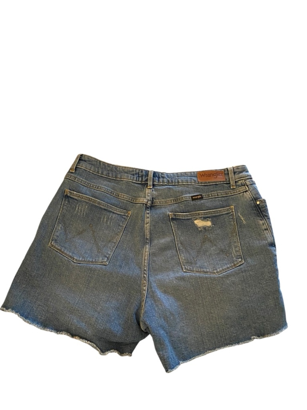 Wrangler Distressed Denim Cutoff Shorts boho western wear summer festival cotton - Picture 4 of 7